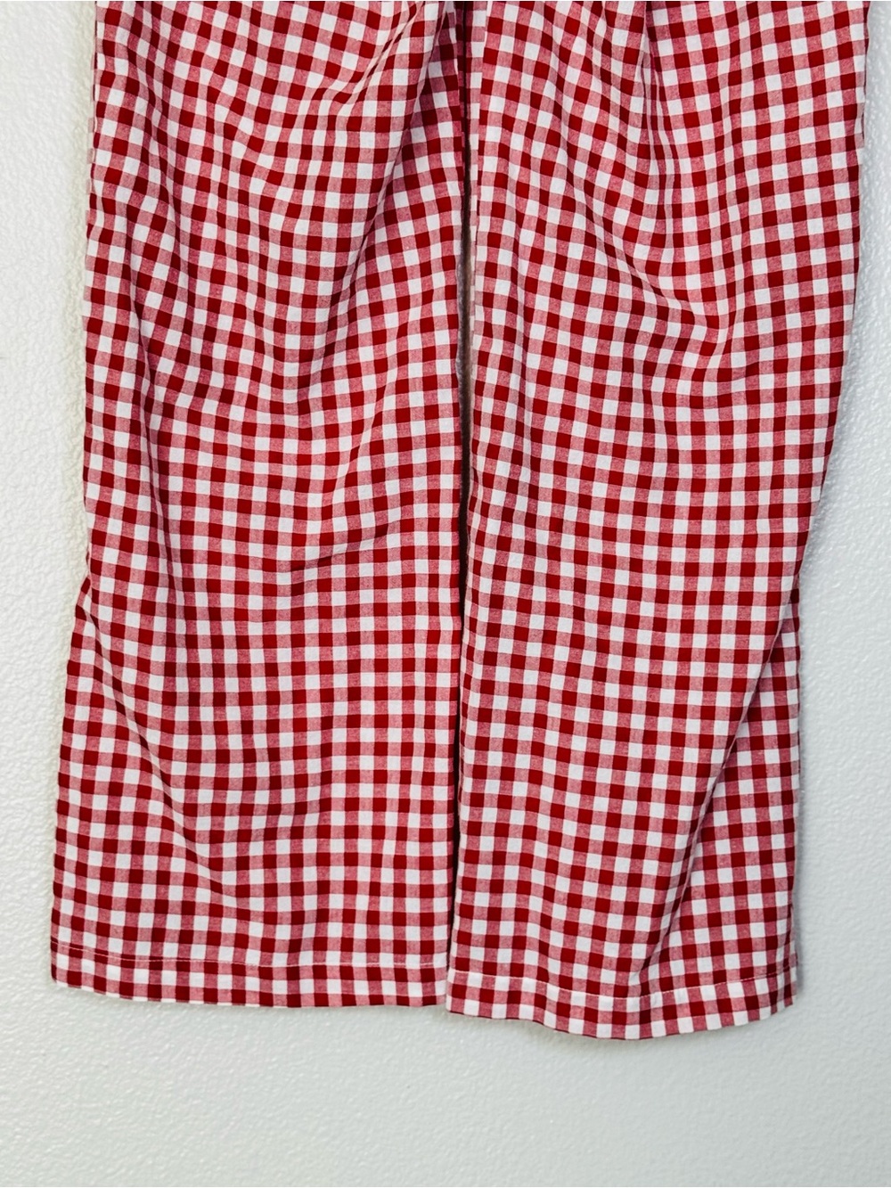 Sonderhaus Perfect Pants Red & White Gingham Relaxed Fit Cotton Pants Size XS - Picture 9 of 12